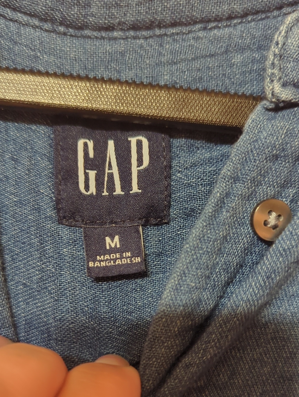 Gap Cotton Gauze Denim Shirt M - Picture 6 of 8